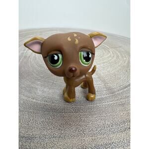 Littlest Pet Shop G2 Greyhound Dog #1216 Green Eyes 2007 Retired